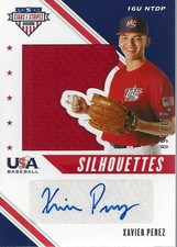 2020 USA Stars and Stripes Silhouettes Auto Jersey #144 Xavier Perez /199 BB