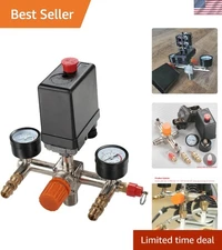 Compact 90-120PSI Air Compressor Manifold Switch- Easy Assembly & Durable Design