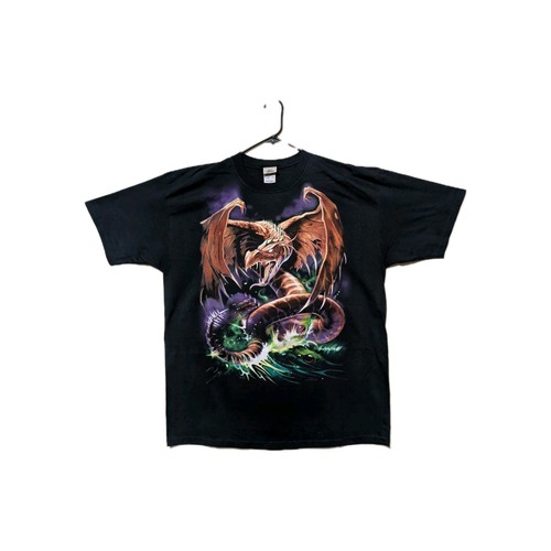 Camiseta para hombre Liquid Blue negra 1999 Golden Dragon estampado total 2XL #1944 NUEVA CON ETIQUETAS - Imagen 3 de 6