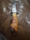 Fixed Blade Knife Stainless Steel Blade With Antler Style Handle — photo 4