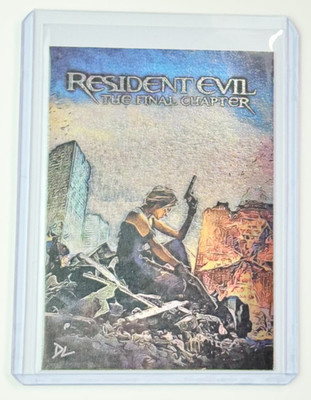 Resident Evil Platinum Plated Artist Signed ''The Final Chapter'' Trading Card 1/1