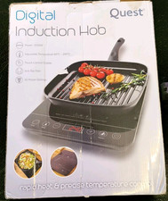 Quest 35839 Single Digital Induction Hob & Hot Plate 10 Temperature Settings