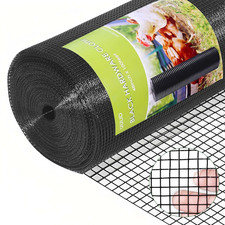 Hardware Cloth 1/2 Inch 48" X 100' Ft Black Mesh -19 Gauge Black Vinyl Coated We