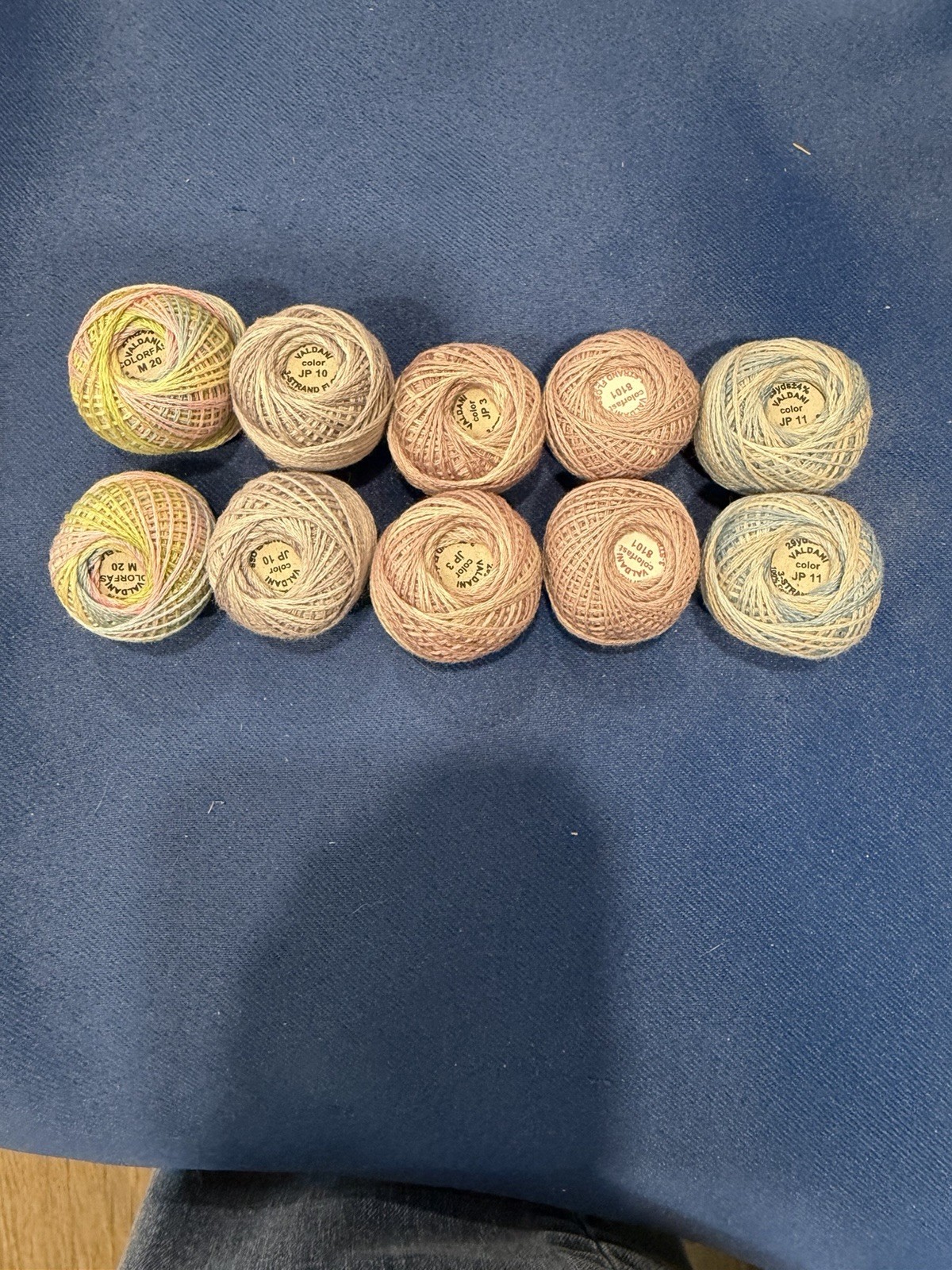 Pastel Garden Mist &ndash; 10pc Valdani Pearl Cotton Thread Ball
