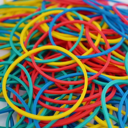 400PCS 50mm Color Rubber Bands Durable Multi-Color multicolor - Afbeelding 4 van 4
