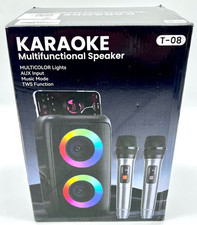 Peski Karaoke Machine/Multifunctional Speaker w/ Multicolor Lights Model T-08