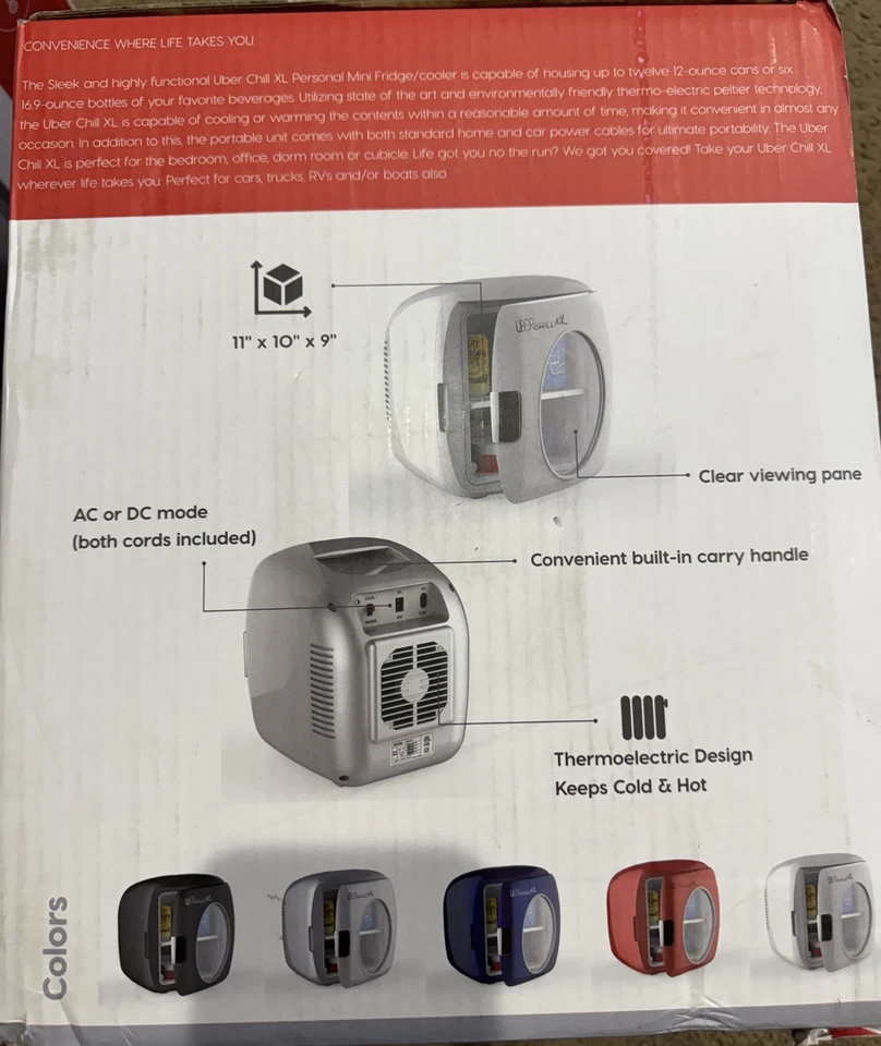 Uber Appliance Personal 4 Liter Portable Mini Fridge  Black - Image 2 of 4