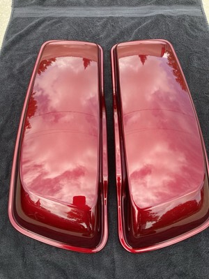 Harley Genuine Mysterious Red Sunglo Sunglow 14-23  Saddlebag Lids
