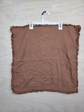 Miulee Pack Of 2 Couch Throw Pillow Covers 20x20 Zipper Side Brown Fringe