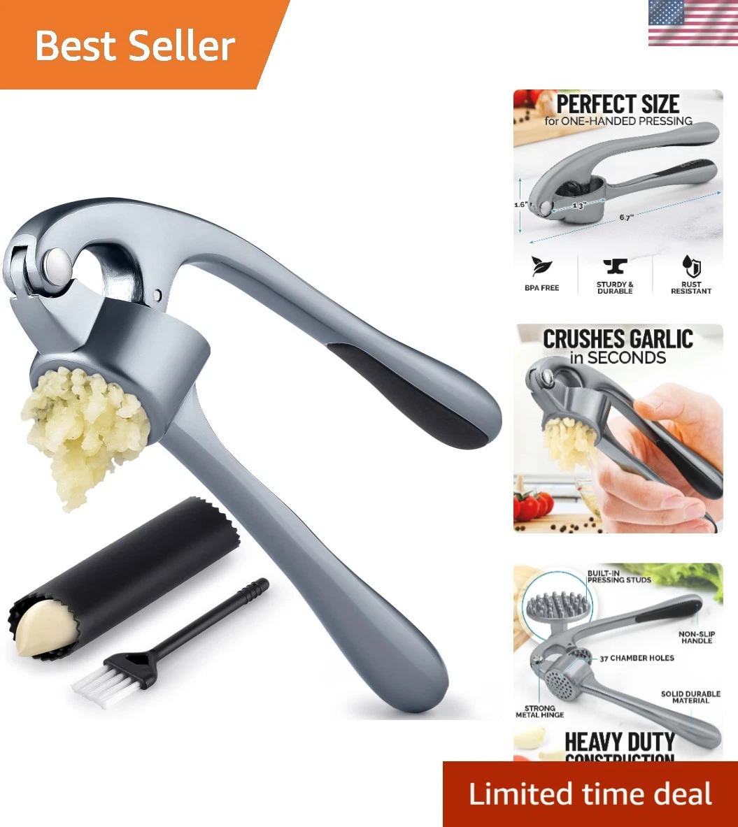 Dishwasher Safe Garlic Press: Multifunctional Zinc Tool for Kitchen Proficiency