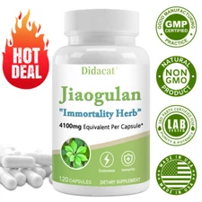 Jiaogulan 4100mg Vegan Capsules - Helps Improve Endurance and Immunity