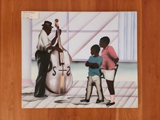 African American Art New Orleans JAZZ Painting Oil On Canvas Signed WOODHILLER 