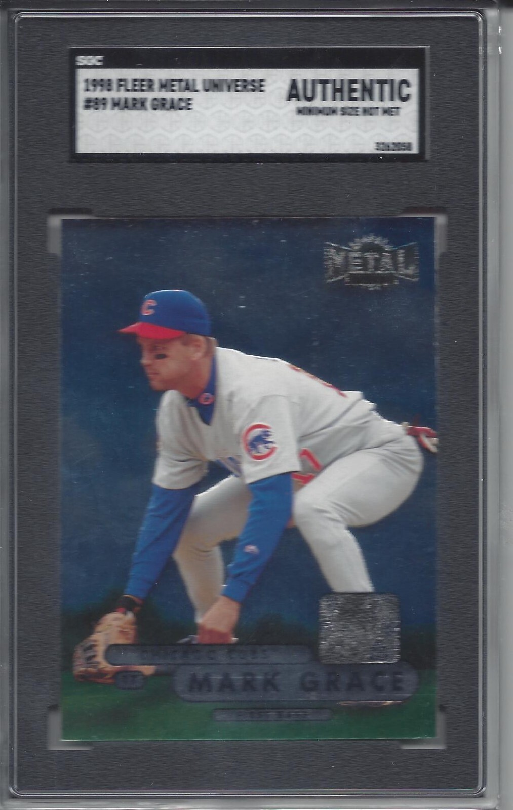 1998 Fleer Metal Universe baseball card #89 Mark Grace Chicago Cubs SGC AUTH