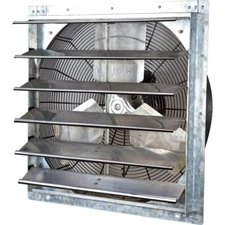 24" Shutter Exhaust Fan 4244 CFM Industrial Speed Wall Mount Garage Shop Attic