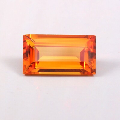 AAA+ 7.15 Ct Natural Ceylon Orange Fanta Sapphire Baguette Cut Loose Gemstone 
