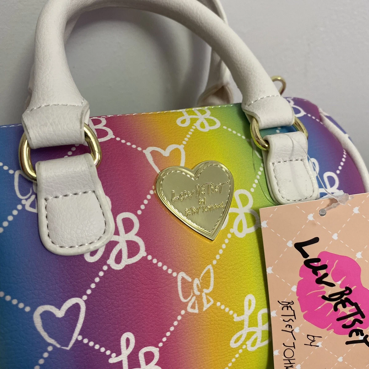 Rainbow Strap Barrel Handbag