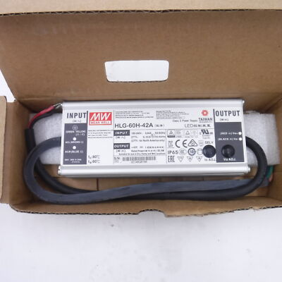 MW HLG-60H-42A 60W 42V 1.45A PFC Constant Current Adjustable LED Power Supply