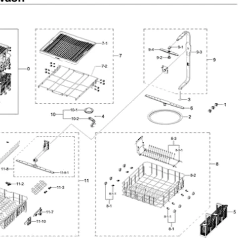Lavavajillas Samsung: rodillo de plato inferior (DD66-00023A) {N2460} Foto 3 de 4