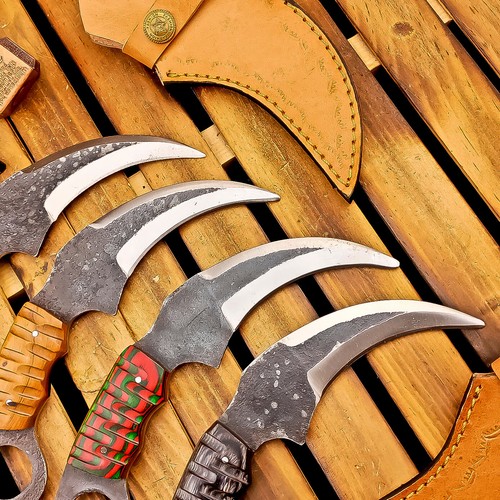 LOT OF 4 PCS ! Handmade Carbon Steel Hunting Knives, Karambit Knives, TN-4152 - Picture 5 of 8