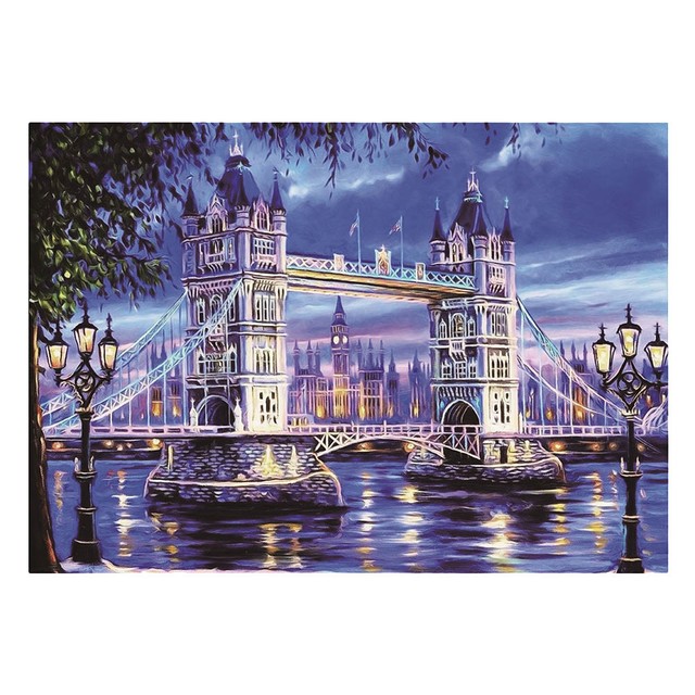 UK 5d Diamond Painting Scenery London Tower Bridge Embroidery DIY Art