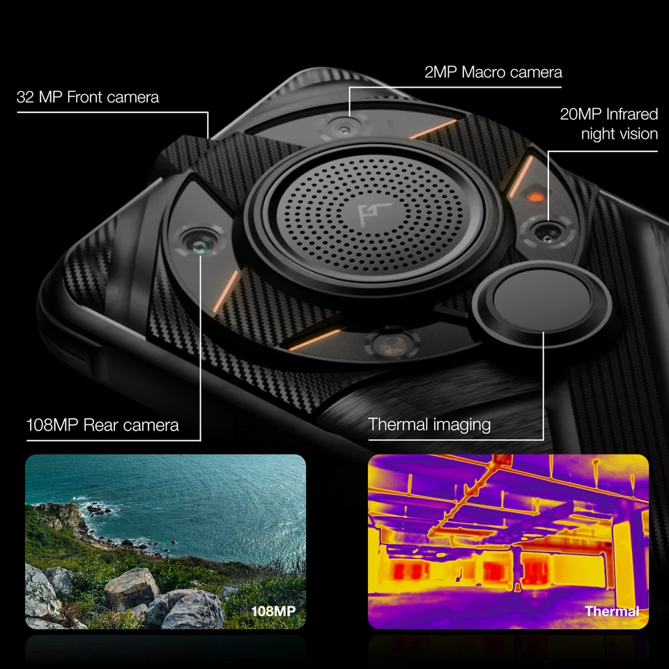 AGM G2 Guardian Rugged Smartphone 12GB+256GB Autofocus Thermal Monocular 500m/yd - Image 3 of 4