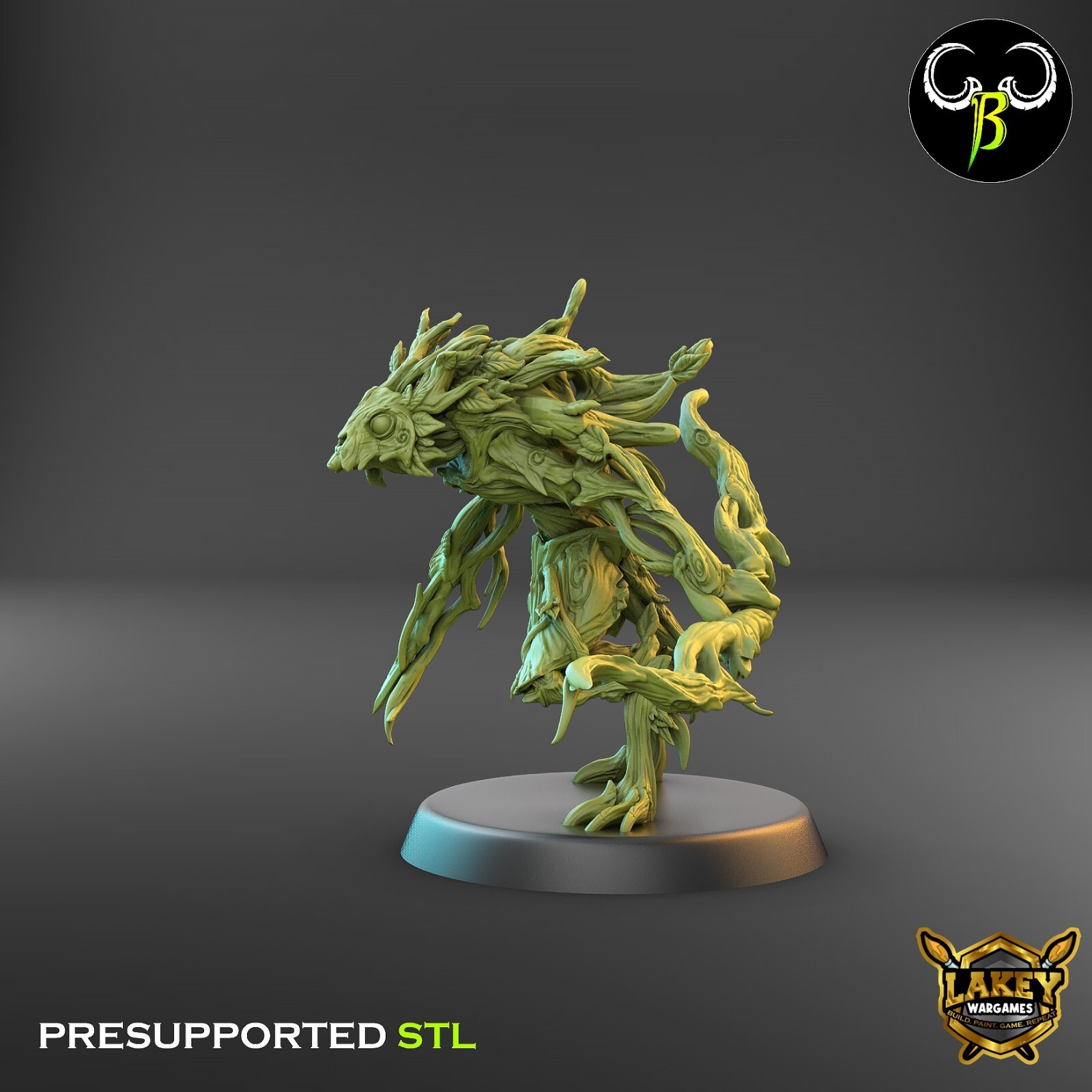 Vine Spirit Bows | Forest Spirit | 3D Printed Miniature | Clay Beast Creation |