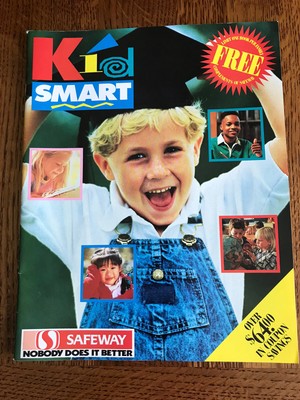 Vintage 1992 Kid Smart Activity Book And Safeway Coupons Book- Unused