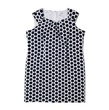 Nightingales Tank Dress Womens  UK 24 Big Polka Dot Blue White  Zip Plus Size