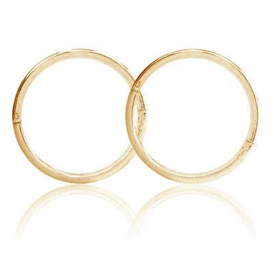 1 Paar Creolen Ohrringe 925 Sterling Silber vergoldet 12-18mm Studex Sensitive