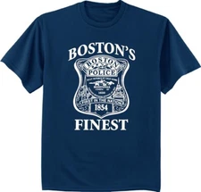 Boston MA T-shirt Police Dept Police Officer Blue Lives Matter Massachusetts Tee