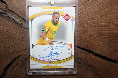 2022 PANINI WORLD CUP NATIONAL TREASURES NEYMAR JR NATIONAL