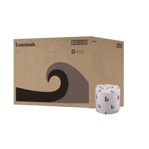 400 Sheets/Roll, 96 Rolls/Carton, Boardwalk 2-Ply Toilet Tissue, Septic Safe,