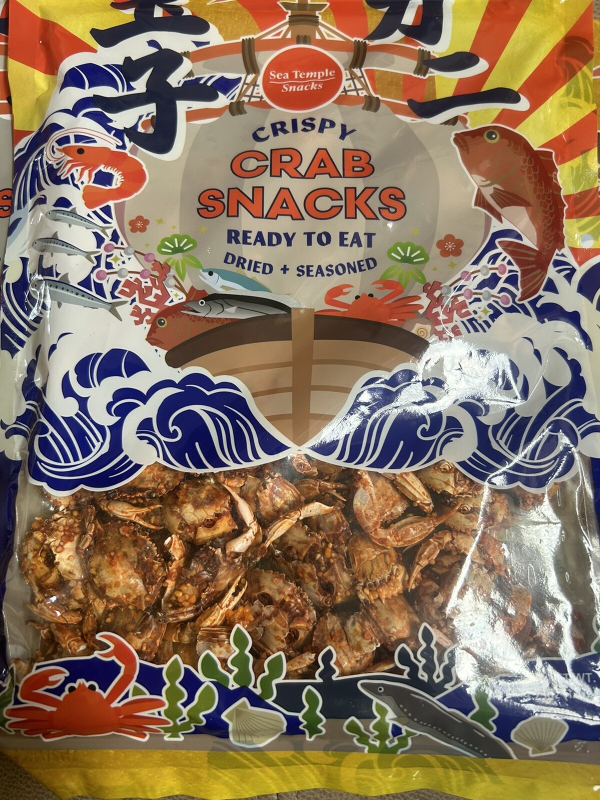 3x Tamagogani CRISPY CRAB SNACKS Dried Seasoned Whole Crabs 3 Pack Free