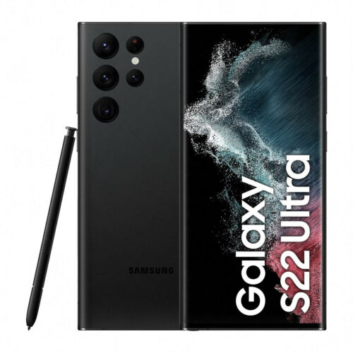 Samsung Galaxy S22 Ultra 5G 128GB Dual Sim Phantom Black - Picture 1 of 7