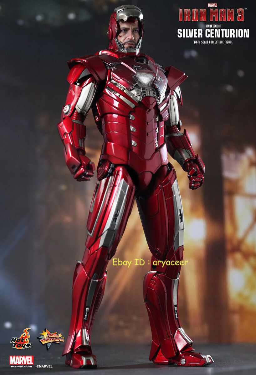Hot Toys MMS213 Iron Man 3 Silver Centurion 1/6 Action Figure In