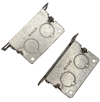 Raco 420 Steel Gray 7.5 cu. in.Capacity 1-Gang Rectangle Switch Box 3x2'' Qty 2  