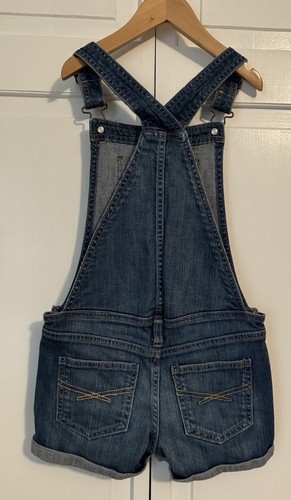 Gap Kids Girls Size M 8 Shorts Overalls Denim Jeans Blue EUC Shortalls School - Picture 6 of 24