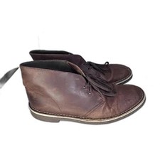 Clarks Bushacra 3 Chukka Desert Boots Beeswax Brown Leather Boots Men's 12