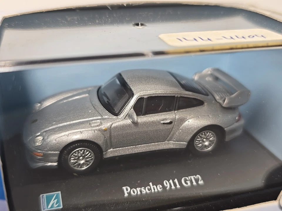 CARARAMA 1/72 PPORSCHE 911 GT2 СЕРЕБРО OO МОДЕЛЬ ЖЕЛЕЗНОДОРОЖНОГО МАСШТАБА АВТОМОБИЛЯ - Изображение 2 из 2