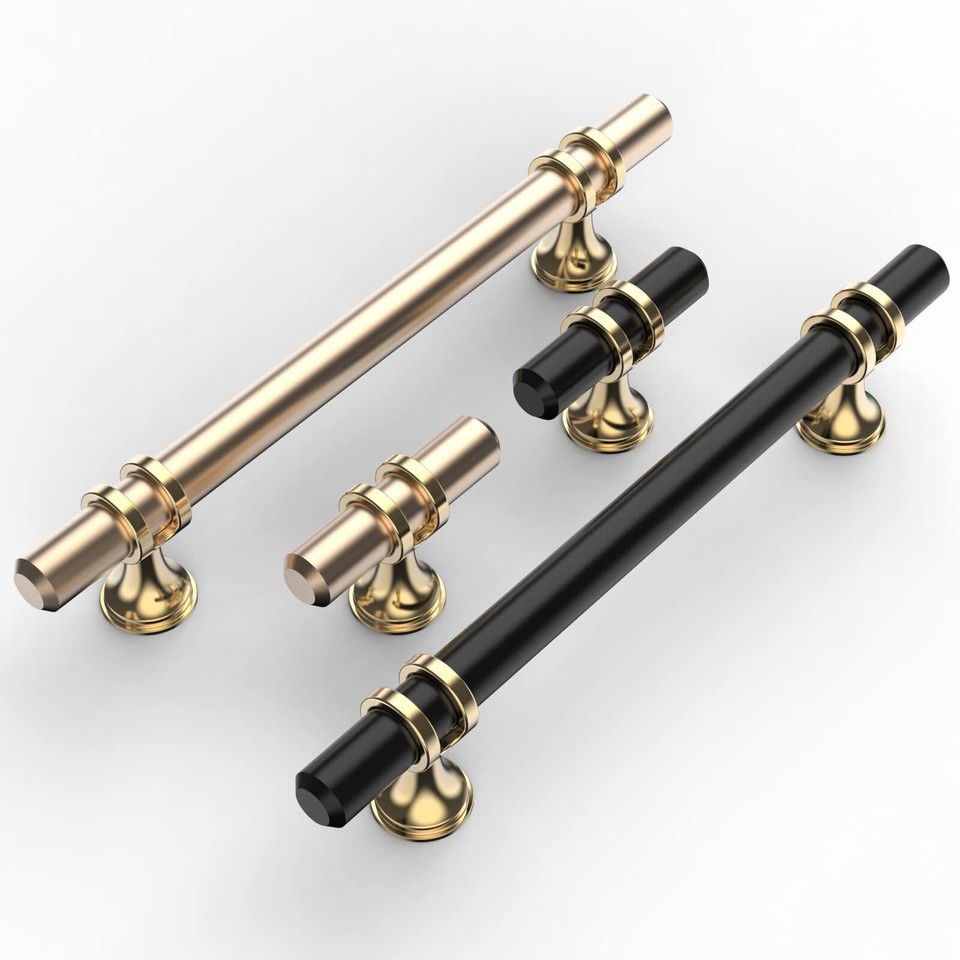 9BUILD 10 Pack 5 Inch Gold Pulls Kitchen Handles