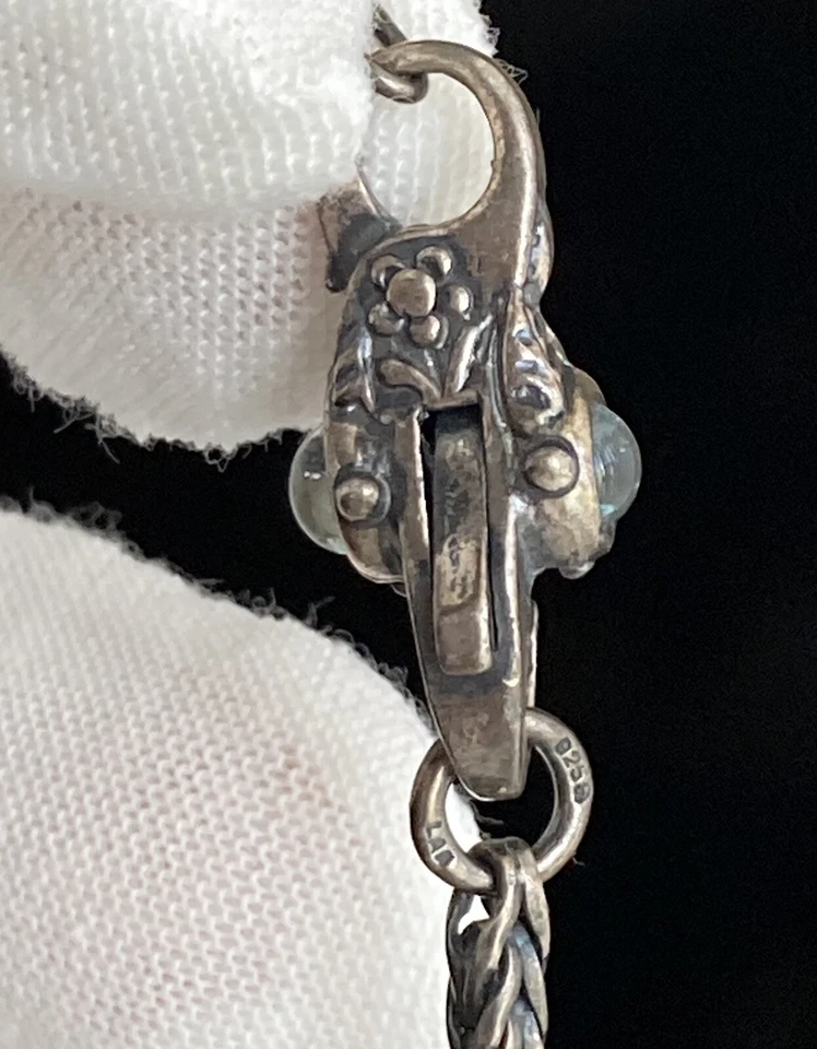 TROLBEAD 分色玻璃锁纯银手链 带小饰品 已停产 正品 — 第 4/4 张图片