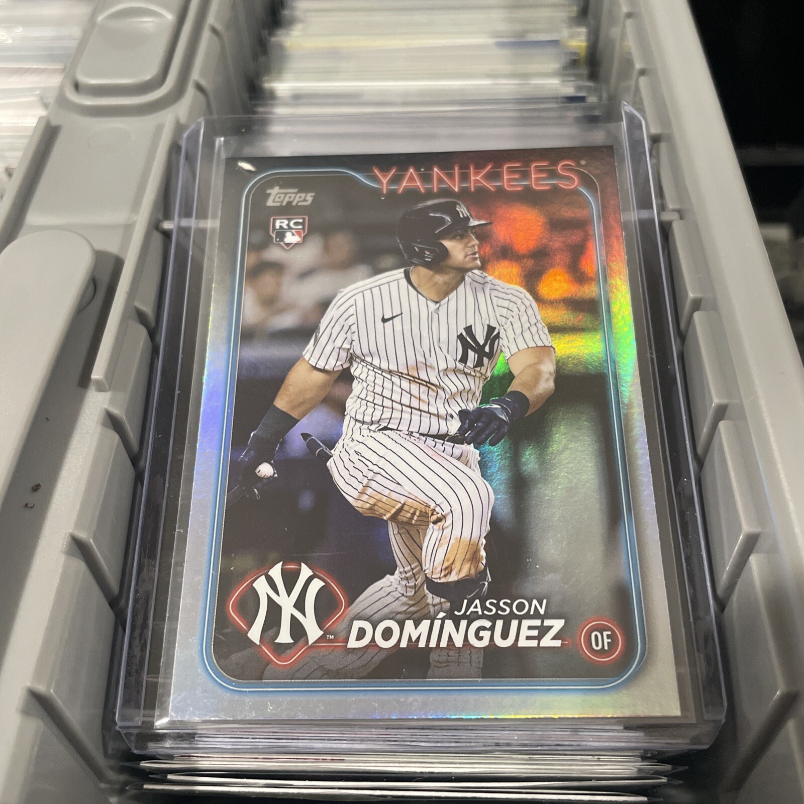 Jasson Dominguez Rookie Card #60 2024 Topps Series 1 RARE Rainbow Foil