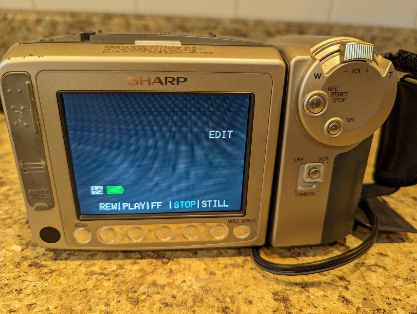 SHARP VIEWCAM VLE760 8mm CAMCORDER w/AV CABLE, REMOTE, AC ADAPTER TESTED eBay