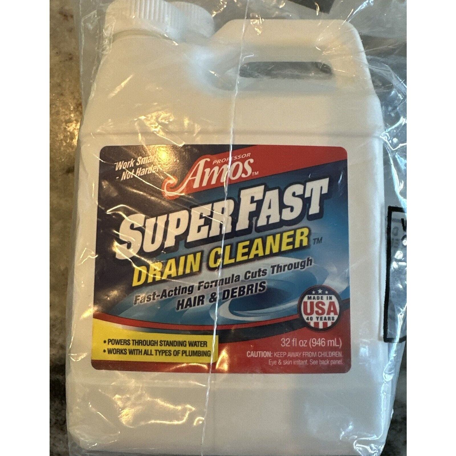 Professor Amos Superfast Drain Cleaner 2 Pack Dissolve Hair, Grease