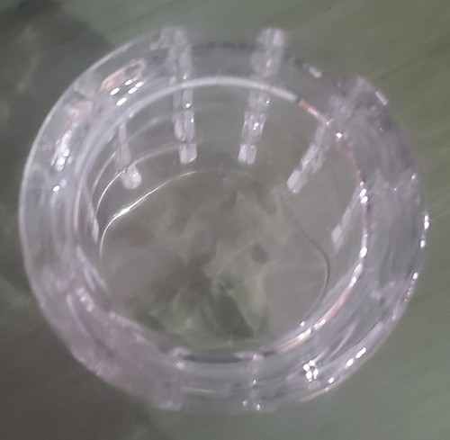Crystal Clear Low Ball Whiskey Glass Grid Square Pattern 4" - Picture 5 of 10