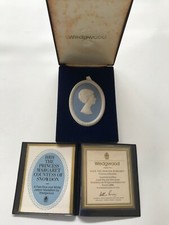 Wedgwood jasperware H.R.H.PRINCES MARGARET  portrait medallion