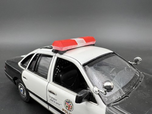 1/24 25 Scale Clear Red Code 3 MX7000 Lightbar Internal Lens Police Sheriff Fire - Picture 4 of 10