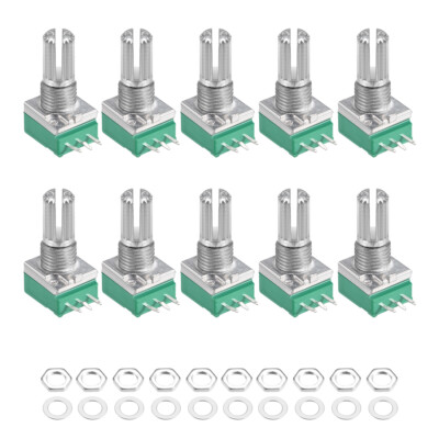 Potentiometer B10K Ohm Variable Widerstände Single Turn Rotary RV097NS 10St