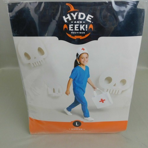 Kids Doctor - Nurse Halloween Costume Scrubs Bag Headpiece - 10-12 Large - Picture 7 of 7