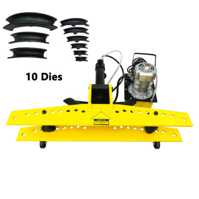 110V Heavy  Electro-hydraulic Pipe Bender With 10 Sets Die  Pipe Bending Machine